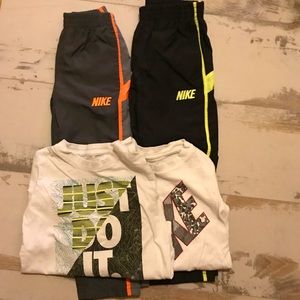 Nike athletic pants and Nike long sleeves